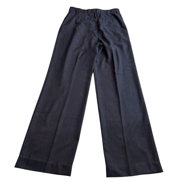 Reformation Size 6 Wide Leg Trouser Pants Charcoal Black Pinstripe Academia Work - Picture 5 of 9